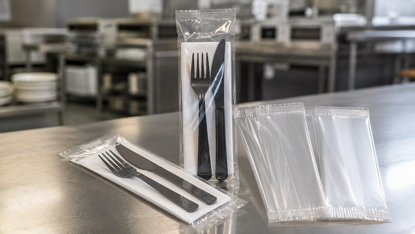 Fornecedor de saco para talheres em PEAD para restaurantes, lanchonetes e refeitórios