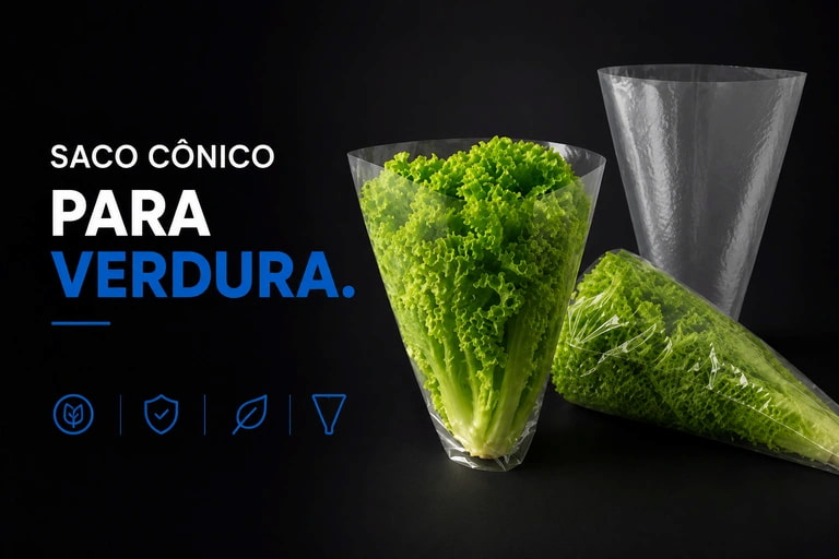 Saco cônico para verduras no atacado: conheça o fabricante ideal